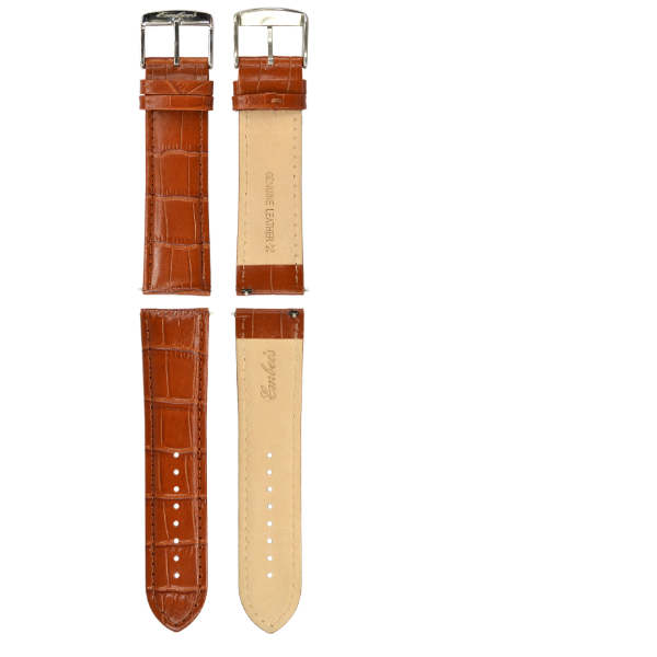 Embees Leather Strap for all Watch 24 mm genuine Leather Watch Strap