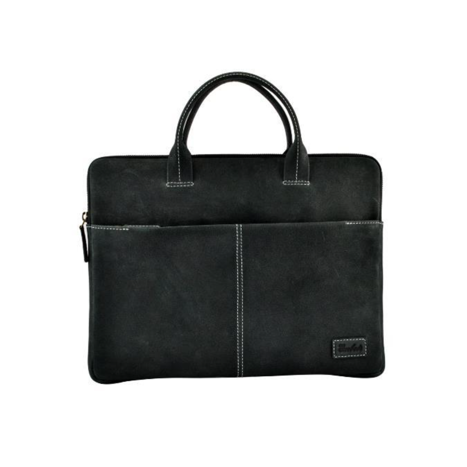 Embee's Classic Black Genuine Leather Laptop Sleeve for all 13 Inch Laptops- MacBook Air Laptop Sleeve