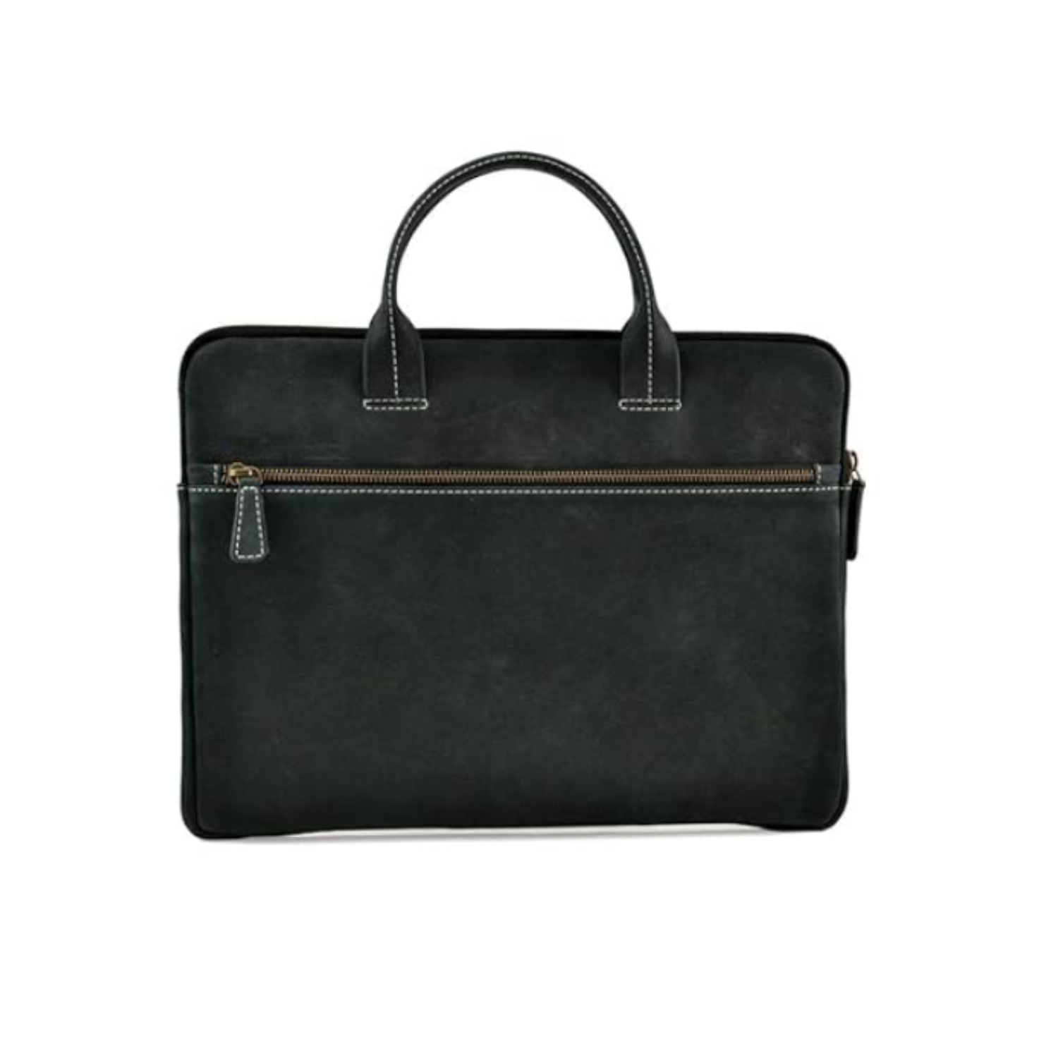 Embee's Classic Black Genuine Leather Laptop Sleeve for all 13 Inch Laptops- MacBook Air Laptop Sleeve