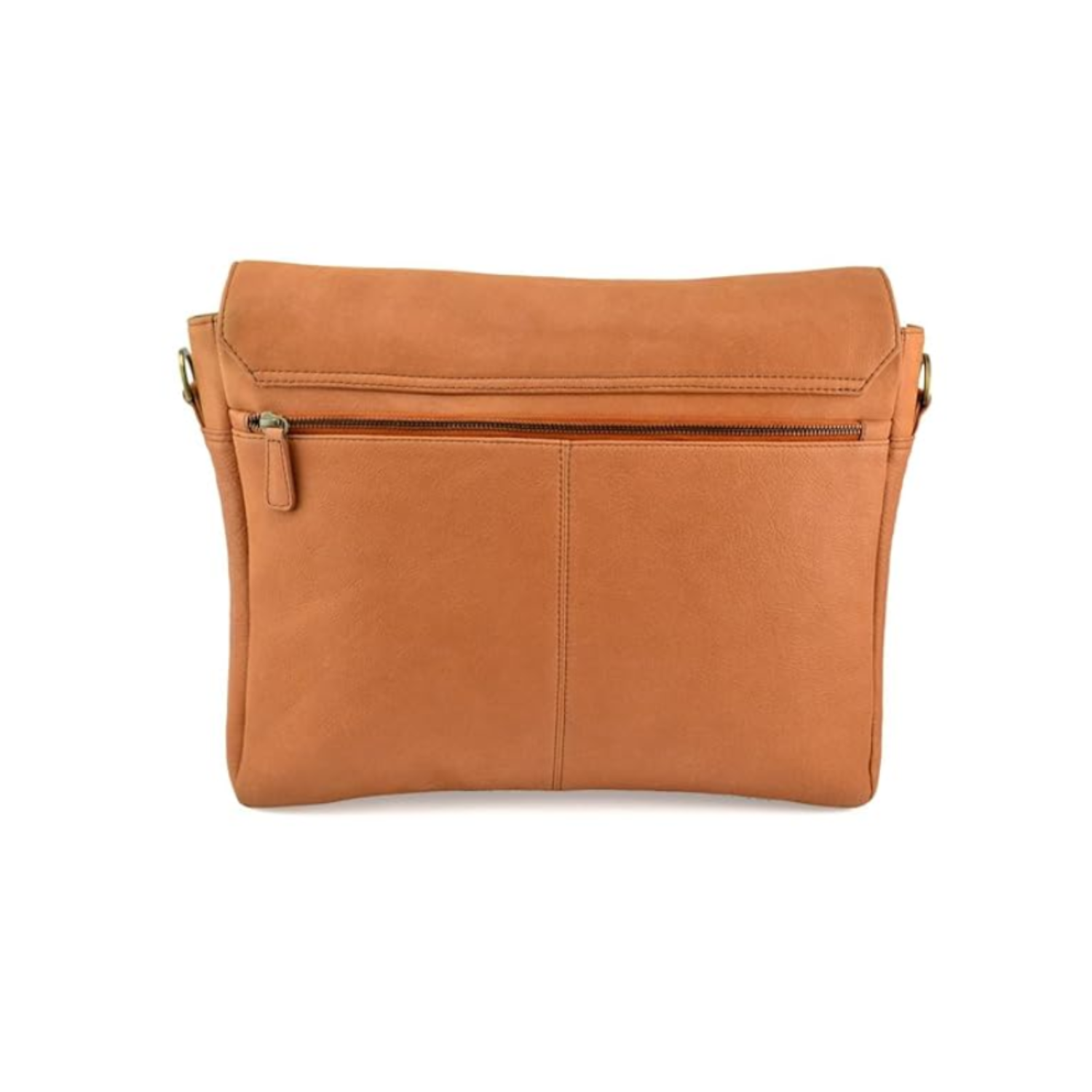 Embee's Classic Tan Genuine Leather Horizontal Messenger Laptop Bag For 14 Inch Laptop Mac Books Air Laptop Messenger Bag