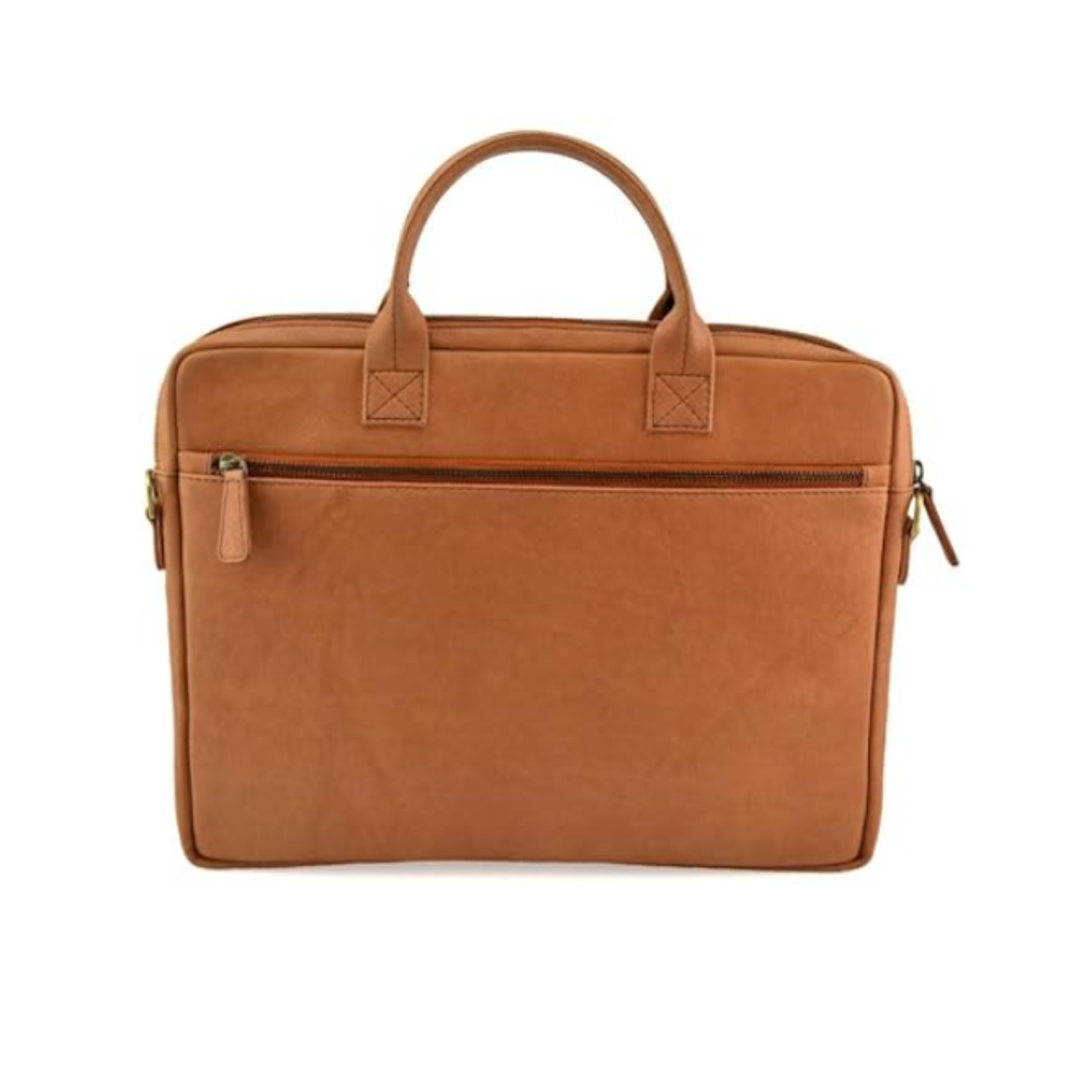 Embee's Classic Tan Genuine Leather Satchel Tablet Sleeve and Laptop Sleeve for all 14 Inch Laptops- MacBook Air Laptop Sleeve