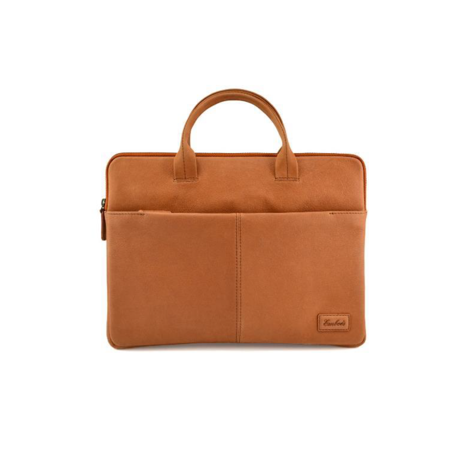 Embee's Classic Tan Genuine Leather Laptop Sleeve for all 13 Inch Laptops- MacBook Air Laptop Sleeve