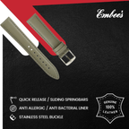 Embees Leather Strap for all Watch 18mm genuine Leather Watch Strap