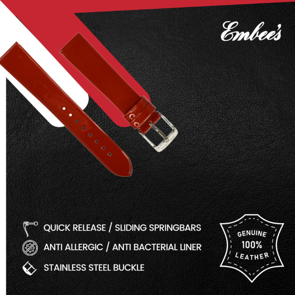 Embees Leather Strap for all Watch 18mm genuine Leather Watch Strap