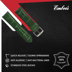 Embees Leather Strap for all Watch 24 mm genuine Leather Watch Strap