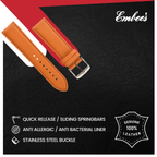 Embees Leather Strap for all Watch 22 mm genuine Leather Watch Strap