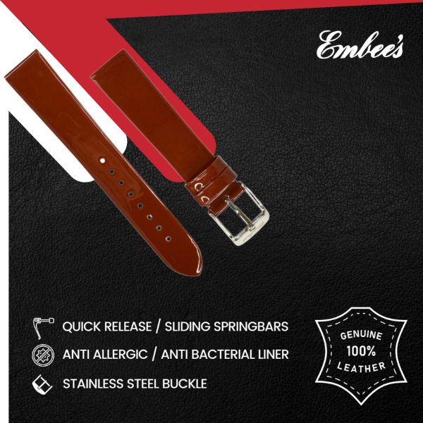 Embees Leather Strap for all Watch 18mm genuine Leather Watch Strap